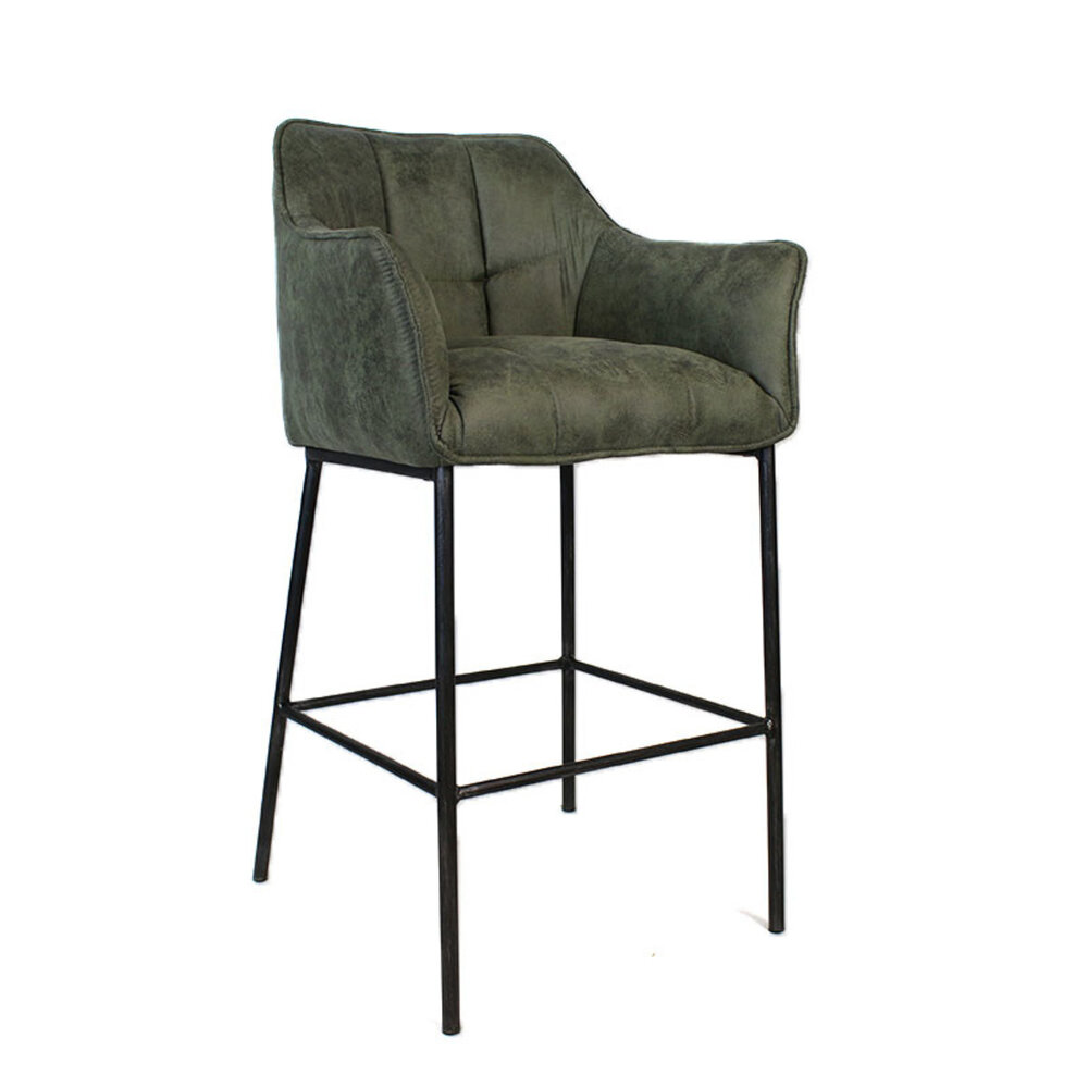Barkruk Isa microvezel olijfgroen 82 cm