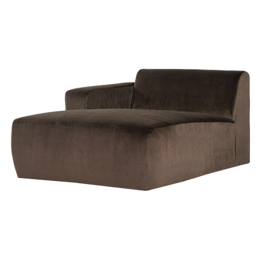 Chaise longue Jasia velours links 112 cm