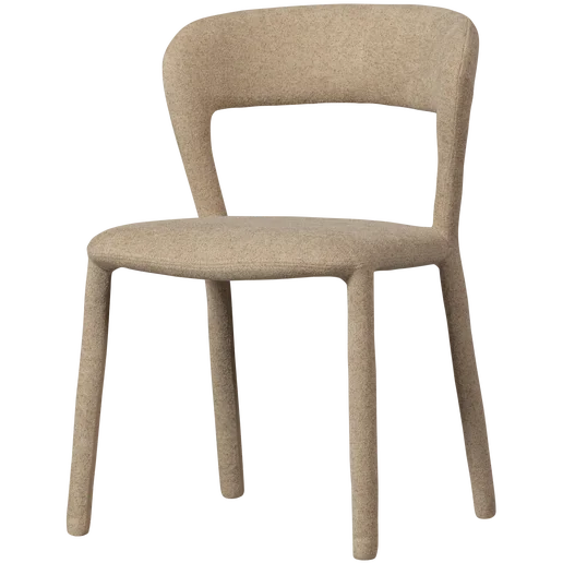 Eetkamerstoel Kalla geweven stof beige 51 cm