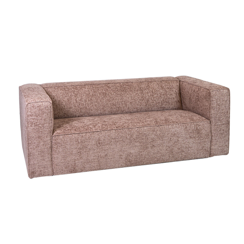 Bank Delvo velours roze 5-zits 194 cm