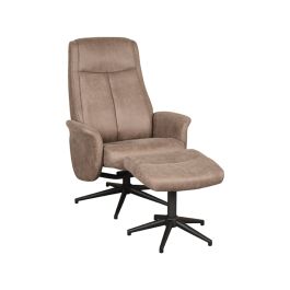 Poef Talvo microsuede taupe