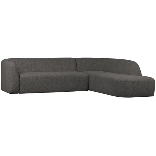Hoekbank Brana polyester grijs rechts