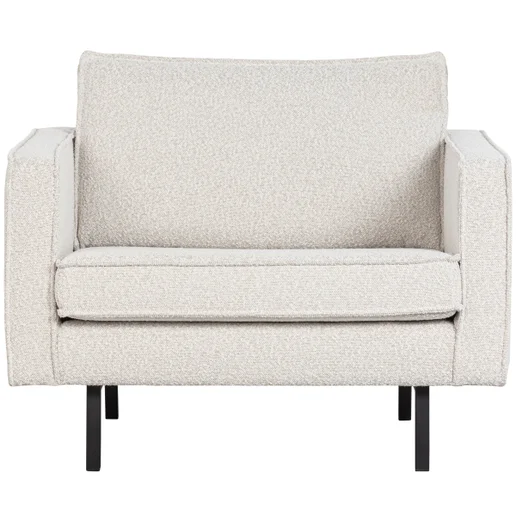 Fauteuil Zelen velours naturel 105 cm