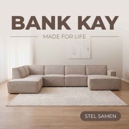 Bank Perel kunststof zwart 3 cm