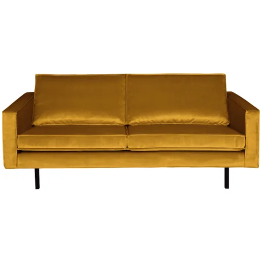 Bank Persina velours geel 5-zits 190 cm