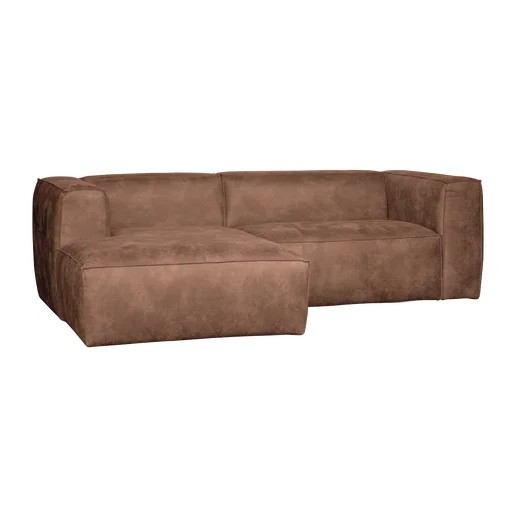 Chaise longue Linan bruin links 254 cm