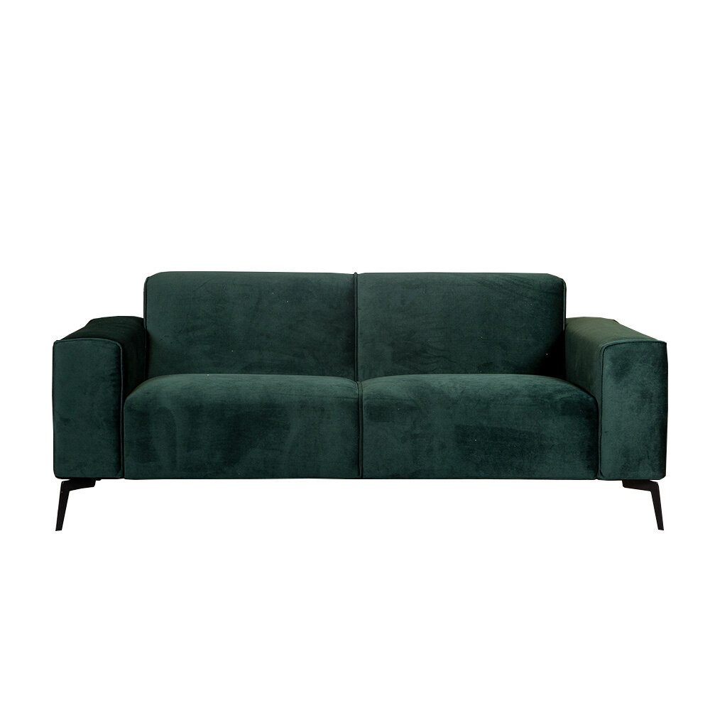 Bank Jase velours groen 5-zits 198 cm