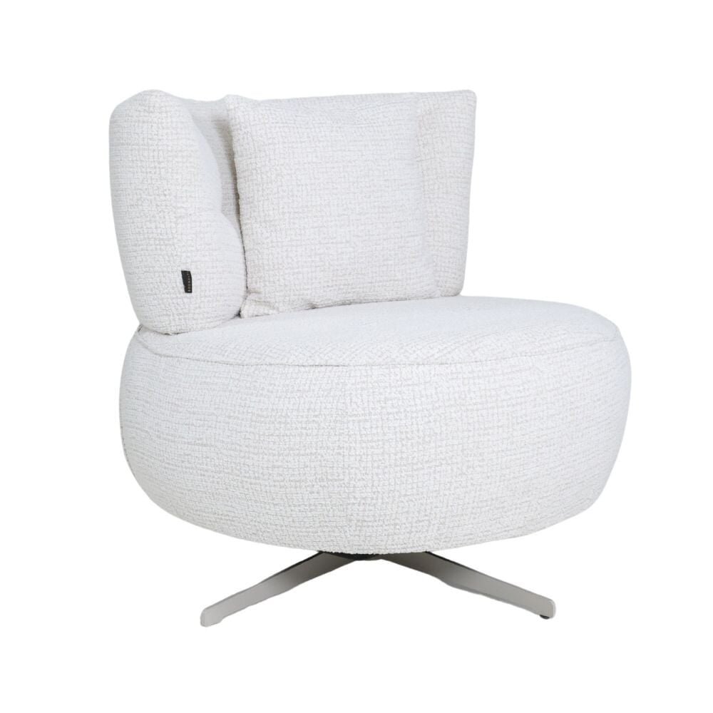 Fauteuil Lorio gemêleerd beige draaibaar