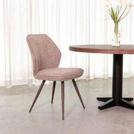 Eetkamerstoel Ilmi royal bouclé mushroom 170 51 × 89 cm hoog