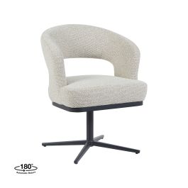 Eetkamerstoel Vinla royal bouclé naturel 110 65 cm
