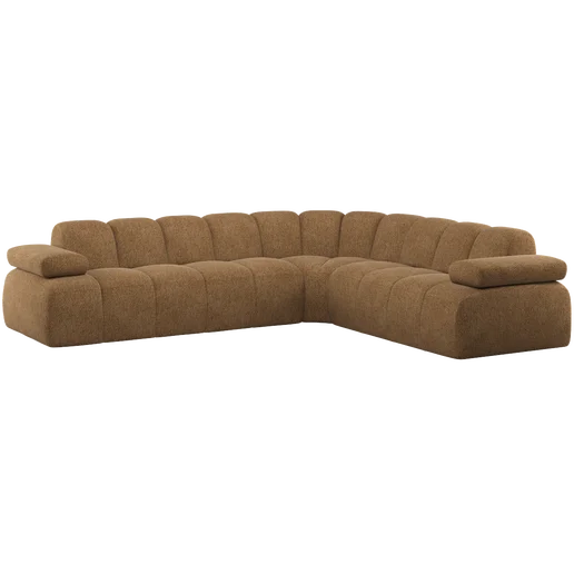 Hoekbank Valmi chenille geel rechts