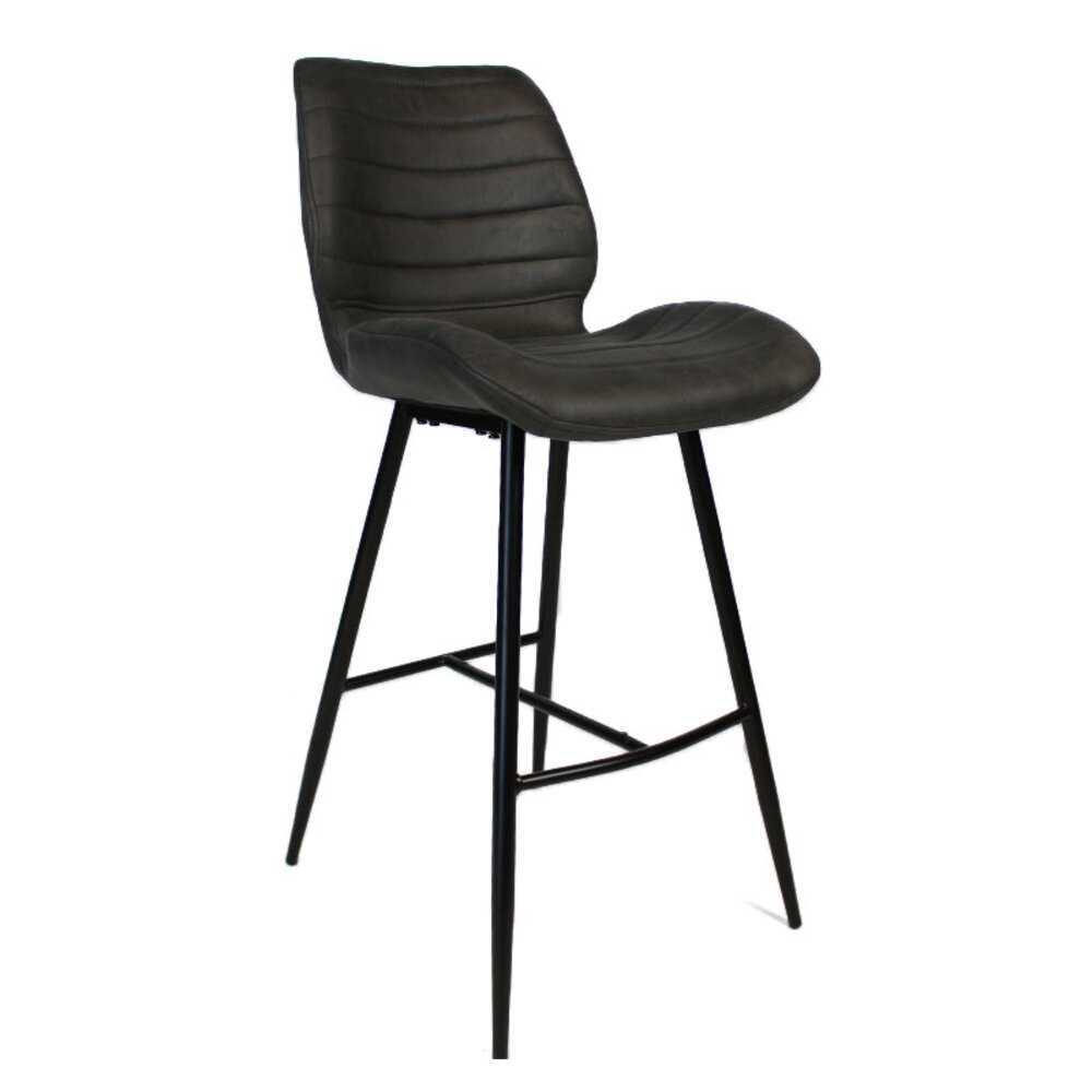 Barkruk Mario microvezel antraciet 71 cm