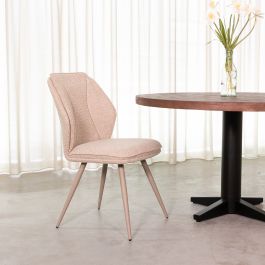 Eetkamerstoel Ale royal bouclé naturel 110 51 cm
