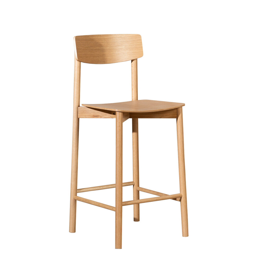 Barkruk Alel multiplex naturel eiken 68 cm