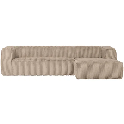 Hoekbank Belis beige rechts 305 × 73 cm hoog