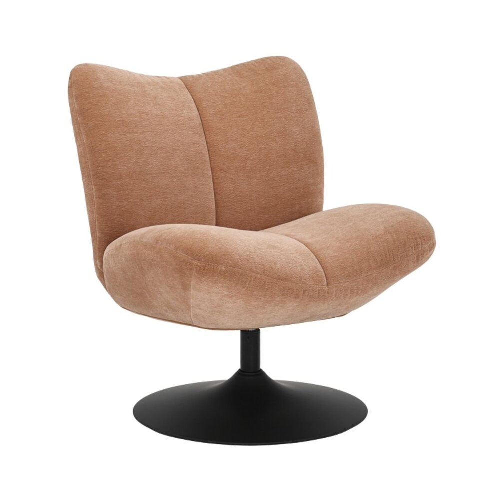 Fauteuil Noron chenille terracotta draaibaar