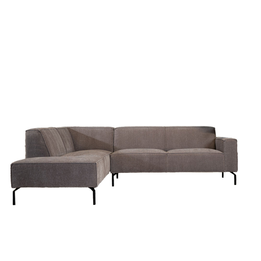 Hoekbank Korar ja taupe links 252 cm