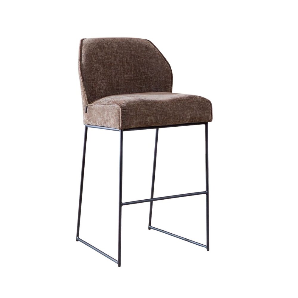 Barkruk Delvo chenille mocha 85 cm
