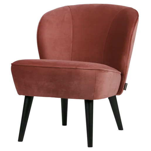 Fauteuil Teron velours rood 59 cm