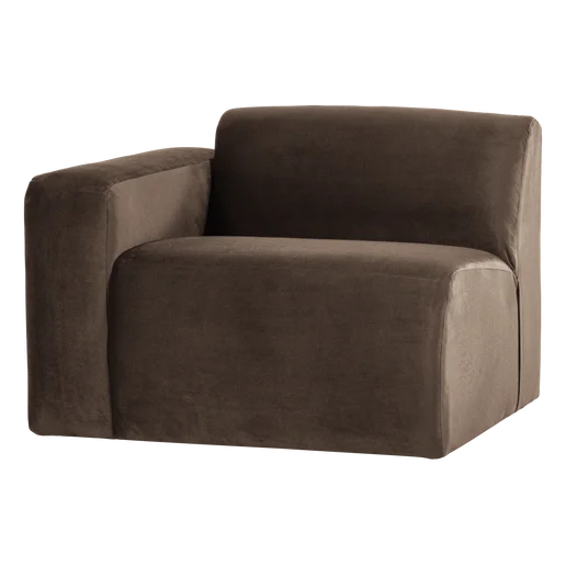 Bank Talto velours 1-zits links 105 cm