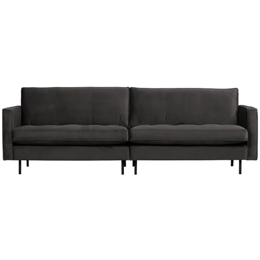 Bank Novvela velours grijs 3-zits 275 cm