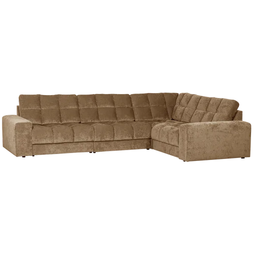 Hoekbank Cormi polyester naturel rechts 316 cm