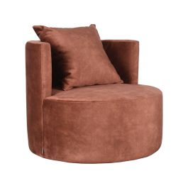 Fauteuil Calro velours roestbruin
