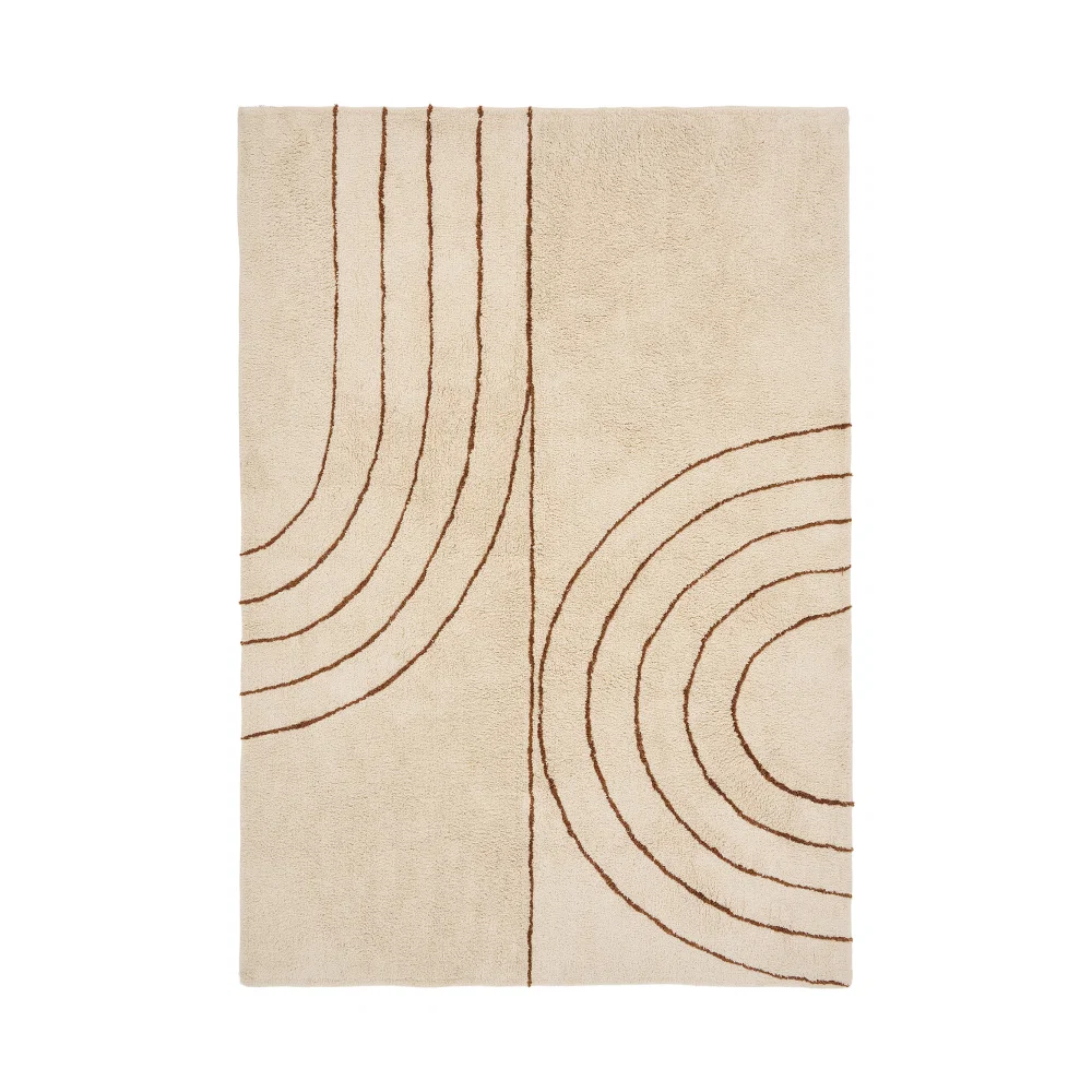 Vloerkleed Salmi katoen beige