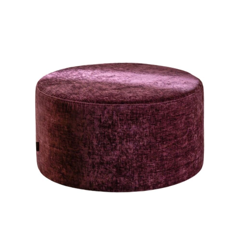 Poef Salna chenille paars rond Ø70 cm