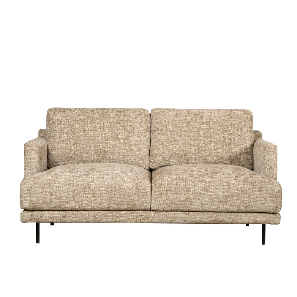 Bank Melan polyester taupe 5-zits
