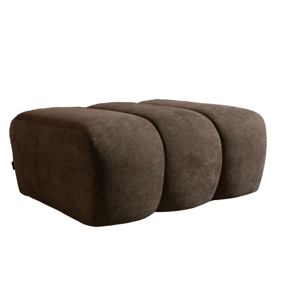 Poef Dalis chenille bruin 93 cm