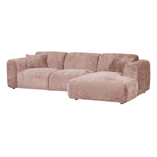 Chaise longue Korar bruin rechts 290 cm