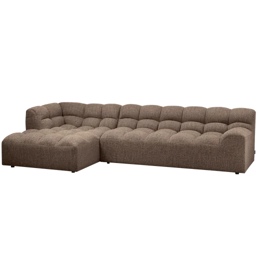Chaise longue Helro polyester bruin links 324 cm