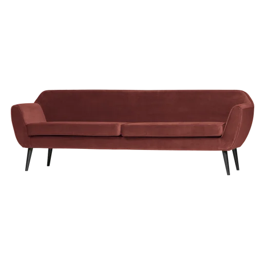 Bank Lansio velours rood 230 cm