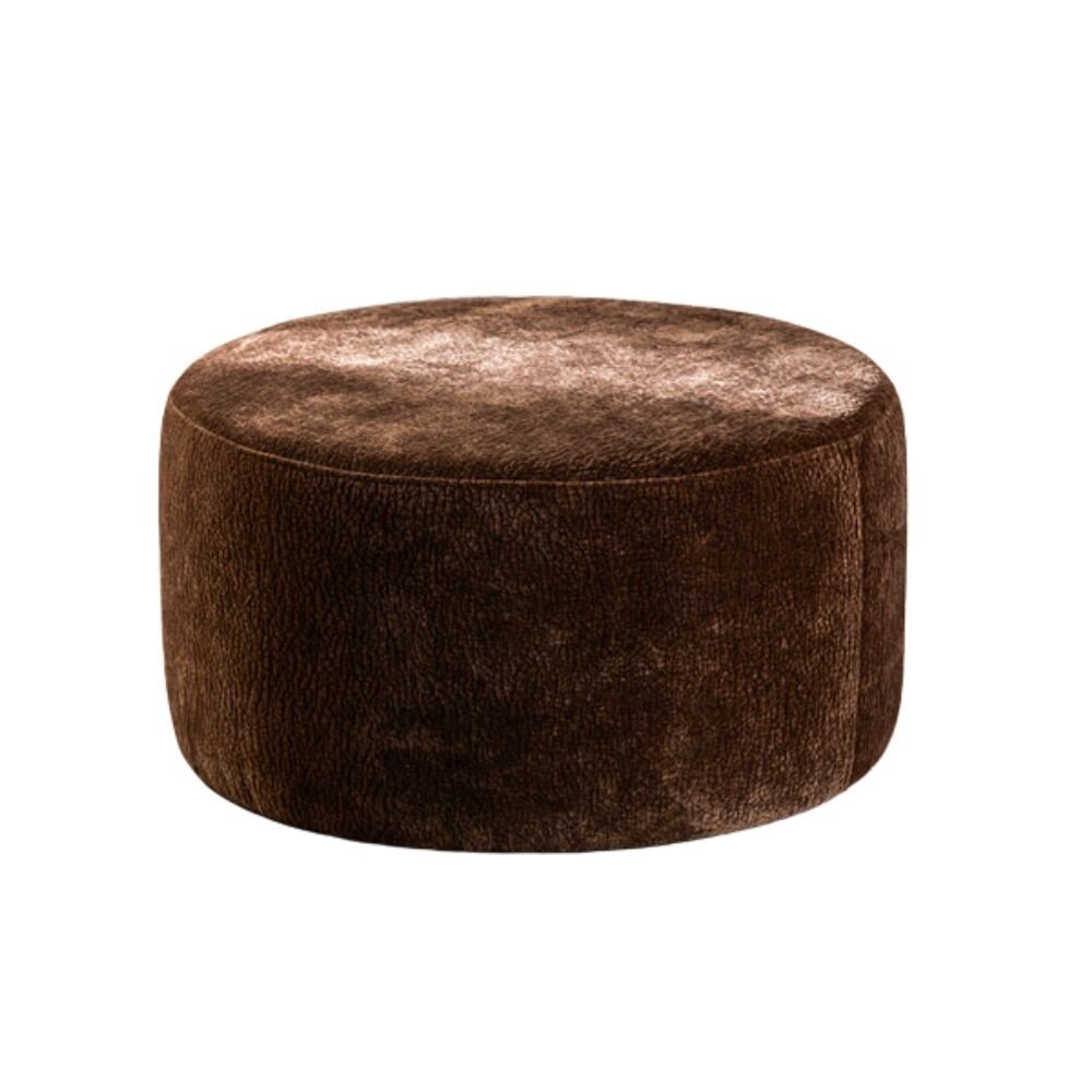 Poef Vinro chenille mocha rond Ø70 cm