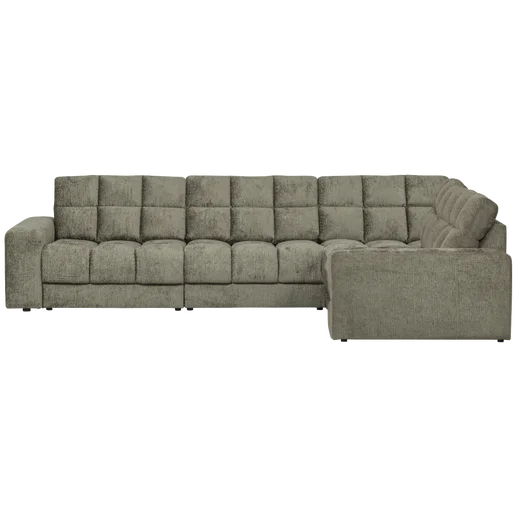 Hoekbank Perna polyester grijs rechts 316 × 78 cm hoog