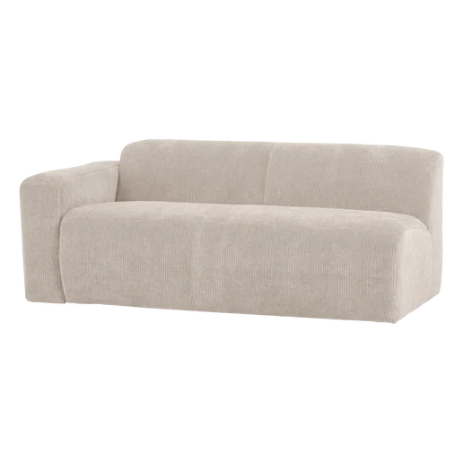 Bank Lanto ribstof beige 2-zits links