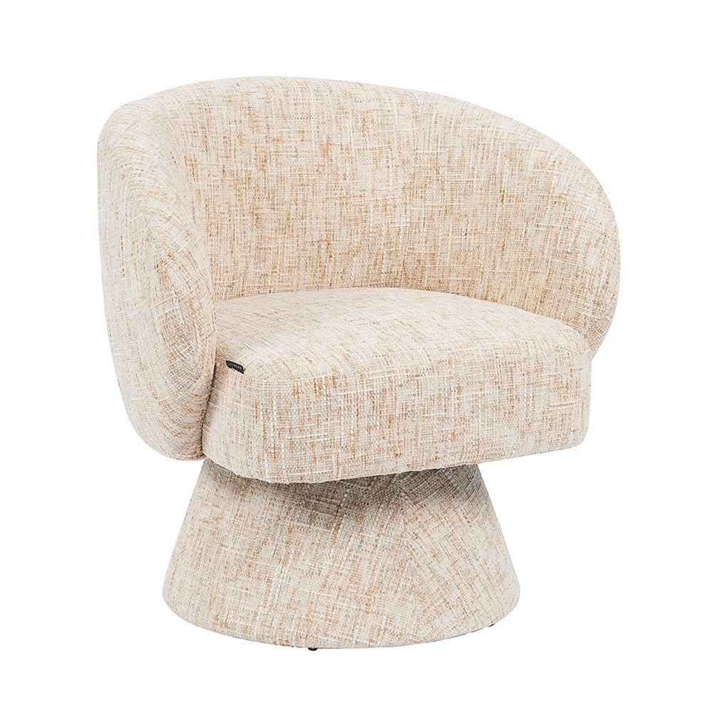 Fauteuil Valla chenille beige draaibaar