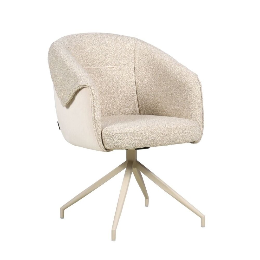 Stoel Vesna polypropyleen polyester taupe draaibaar