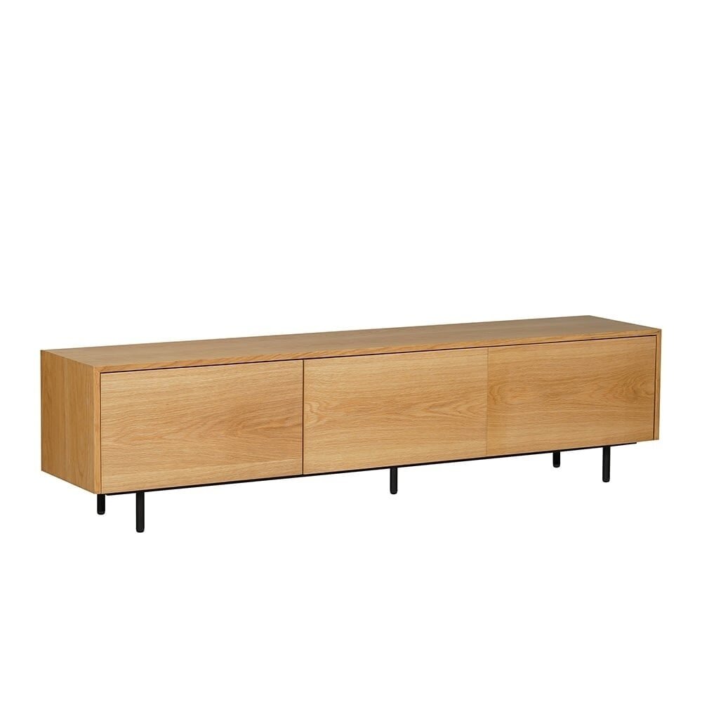 Tv-meubel Lorar rubberwood blank eiken 180 cm 180 cm