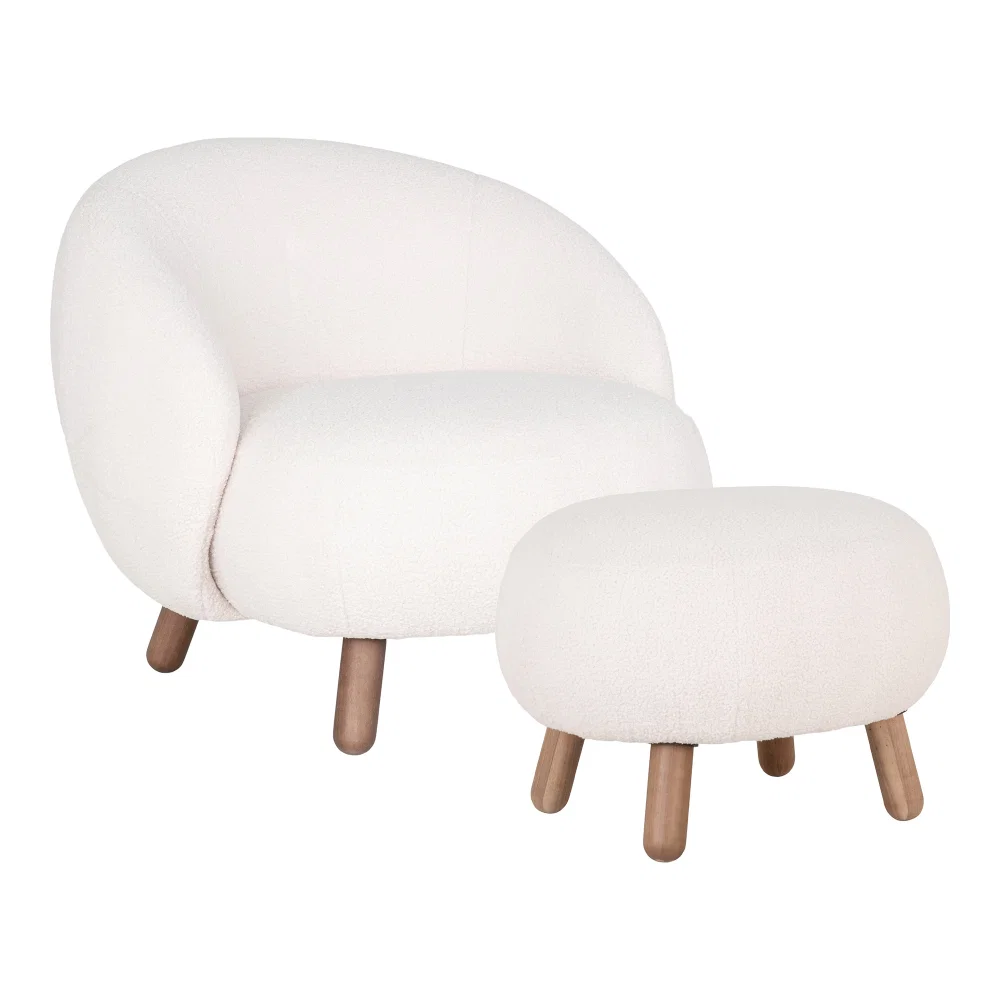 Fauteuil Ore polyester wit