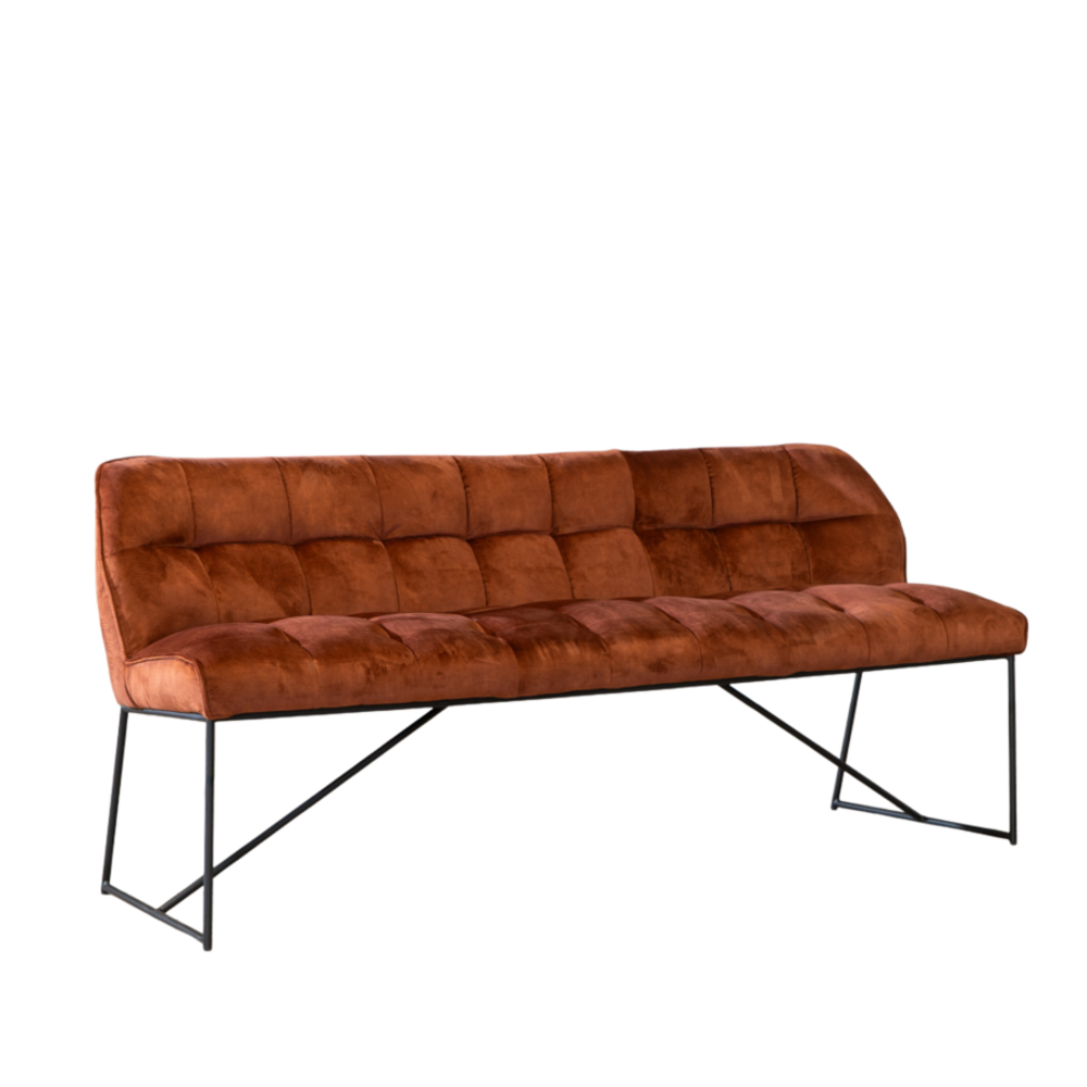Bankje Talen velours koper 155 cm