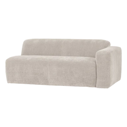 Bank Ralmi ribstof beige 2-zits rechts
