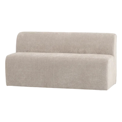 Bank Kalia ribstof beige 164 cm