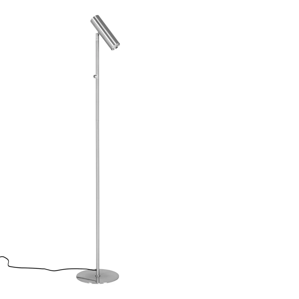 Vloerlamp Isro staal zilver