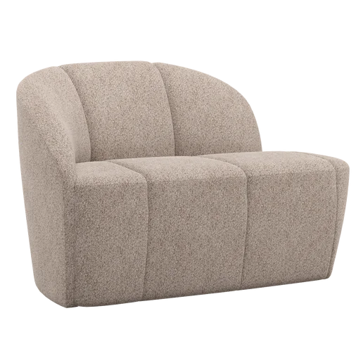 Bankje Zelro chenille beige 2-zits links 112 cm