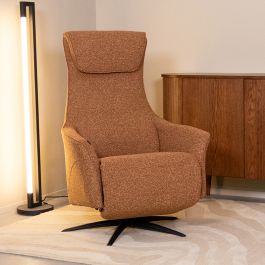 Fauteuil Selis royal bouclé coral 251 74 cm