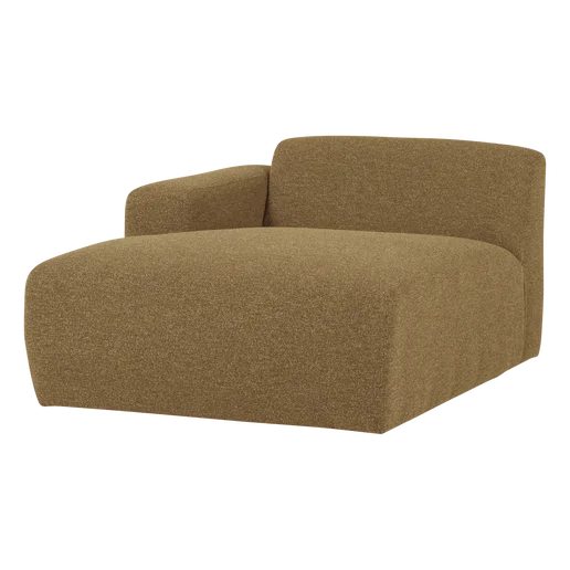 Chaise longue Roso geel links 112 cm