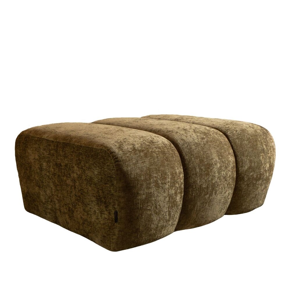Poef Ele chenille olijfgroen 93 cm