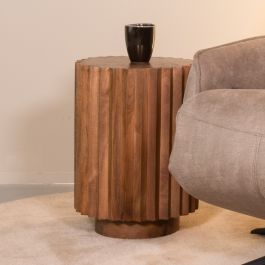 Bijzettafel Ralna mangohout naturel smooth 35 cm